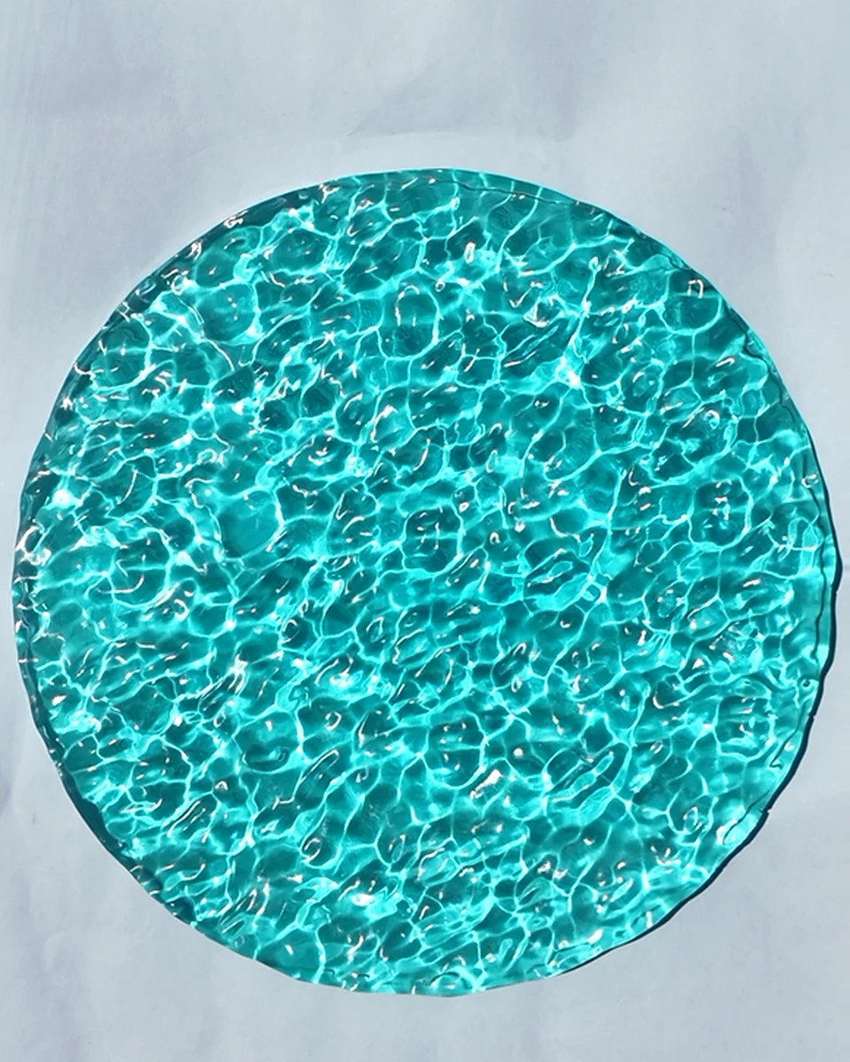 Large Round Tray ocean resin artwork by TidePour